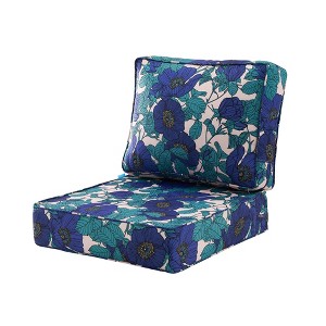 ARTPLAN Deep Seat Outdoor Cushion,Set 24"x24"x6" ,18x24" Bench Outdoor Chair Cushions, Polyester Fill Back for Patio Furniture ,Square - 1 of 4