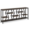 Resenkos Entryway Table, Console Sofa Table,70.9" Console Table Industrial Sofa Table with Storage Shelves Brown - 3 of 3