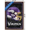 Trends International NFL Minnesota Vikings - Neon Helmet 23 Framed Wall Poster Prints - 3 of 4
