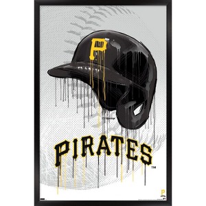 Trends International MLB Pittsburgh Pirates - Drip Helmet 22 Framed Wall Poster Prints - 1 of 4