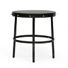 Rivet Modern Industrial Handcrafted Round Mango Wood Side Table Brown/Antique Gunmetal - Christopher Knight Home - 2 of 4