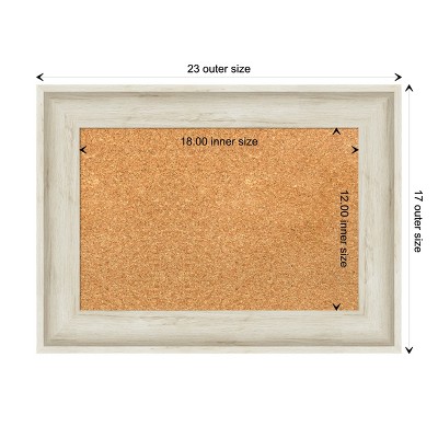 Natural Cork Bulletin Board with Birch Cream Frame