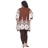 Women's Plus Size 3/4 Sleeve Printed Dulce Tunic Top - White Mark - 3 of 4