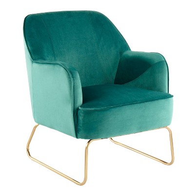 target green velvet chair