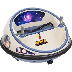 12V 2-Speed 360° Spin Ride on Car with Remote Control, Lights & Music, Space Theme Electric Bumper Car Toy Gifts for Boys & Girls Ages 1-5 - 1 of 4