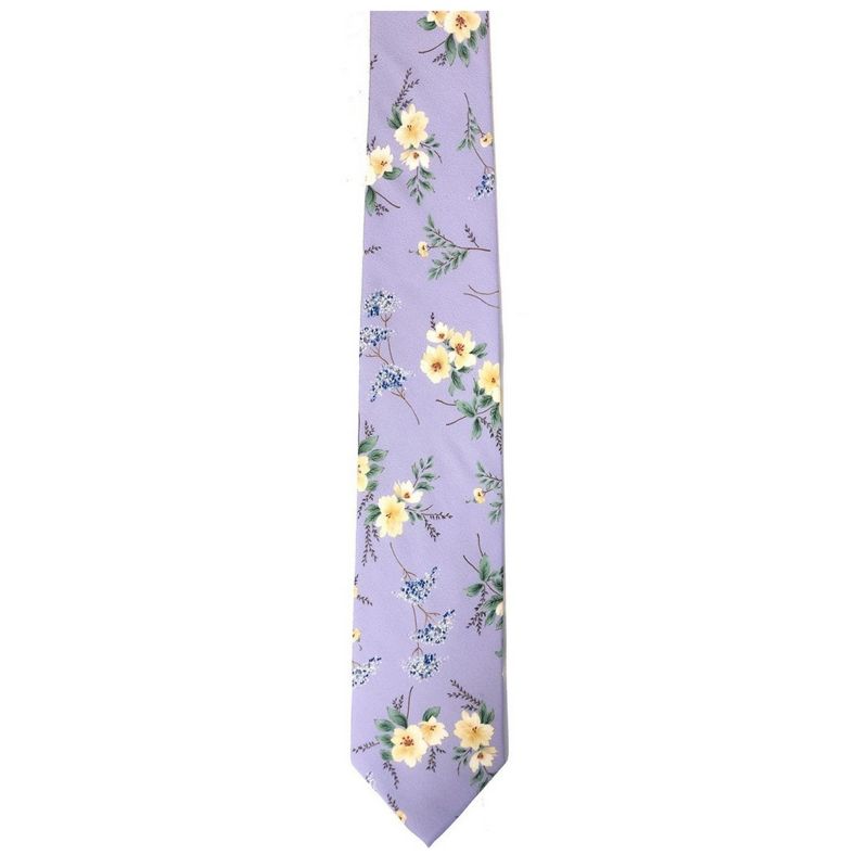 Men's Floral Cotton 3.35 Inch Wide And 58 Inch Long Neckties, 2 of 3