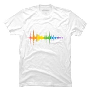 Adult Design By Humans Soundwave Rainbow Pride By Truemilk T-Shirt - 1 of 2