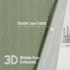 Sage Green 3D Embossed Shower Curtain, Modern Farmhouse Chic, 72x72 Soft Cloth with Hooks - 3 of 4