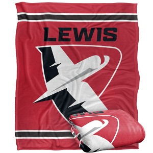 Lewis University Primary Logo Silky Touch Blanket White 50x60 - 1 of 4