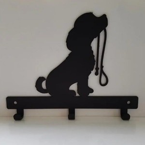 Aeelleea 1pc Iron Crafts Wall Hanging Dog Lead/Leash Key Coat Door ...