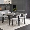 NicBex Boucle Dining Chairs Set of 2,Armless Upholstered Kitchen Chair with Curved Backrest and Black Metal Legs for Dining Room,Kitchen - 2 of 4