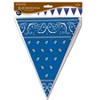 Beistle Bandana Pennant Banner, 11" x 12', (2/Pkg) Blue - 3 of 4