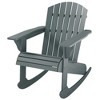 Outsunny Rustic Wooden Adirondack Rocking Chair Outdoor Lounge Chair Fire Pit Seating with Slatted Wooden Design for Patio, Backyard - 4 of 4