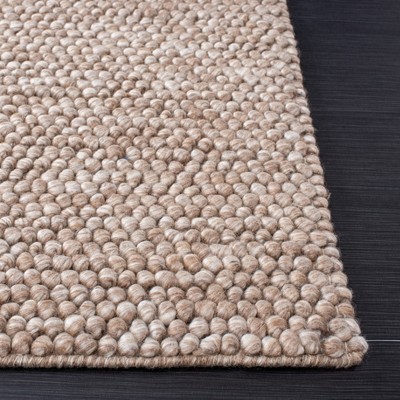 Natura Brown Hand Woven Wool Area Rug, 5' x 8'