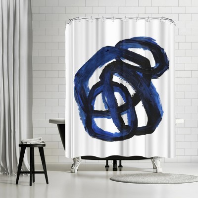 Americanflat Eternal Indigo Iii by Pi Creative Art Shower Curtain