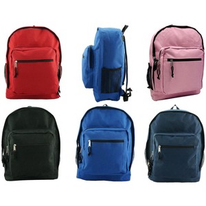 K-Cliffs Backpack 17.5" Student College Bookbag School Bag Travel Hiking Daypack with Side Pockets Mixed 24 - 1 of 4