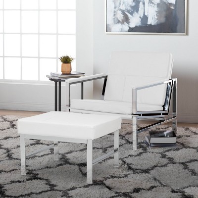 studio designs Atlas Mid-Century Modern Square Ottoman Blended