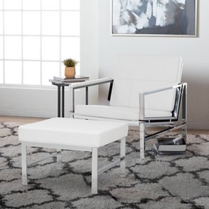 studio designs Atlas Mid-Century Modern Square Ottoman Blended - 1 of 4