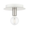 Livex Lighting Hillview 1 - Light Flush Mount in  Brushed Nickel - 4 of 4