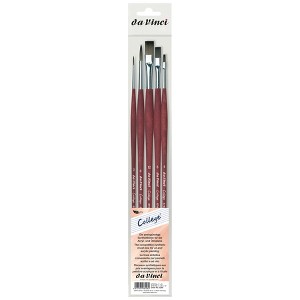 da Vinci COLLEGE Student Brush, Synthetic, Acrylic & Oil, Assorted, 5 Brush Set - 1 of 3