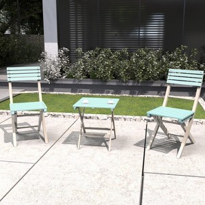 Moda Furnishings 3-piece Acacia Wood Patio Outdoor Bistro Set - 1 of 4