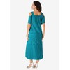 Roaman's Women's Plus Size Cold-Shoulder Lace Dress - 3 of 4