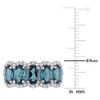 EVERLY JEWELRY | Sterling Silver 2 7/8 CT TGW London Blue Topaz White Topaz Fashion Ring - 4 of 4