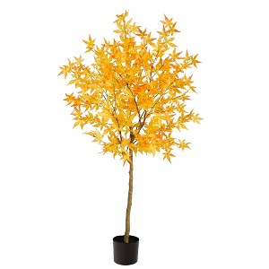 Nearly Natural 5-ft Autumn Maple Artificial Fall Tree - 1 of 4