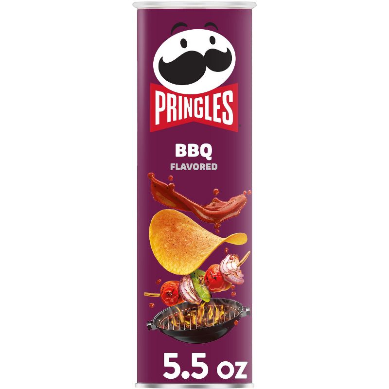 Pringles Snack Stacks BBQ Flavored Potato Crisps Chips - 5.5oz, 1 of 11