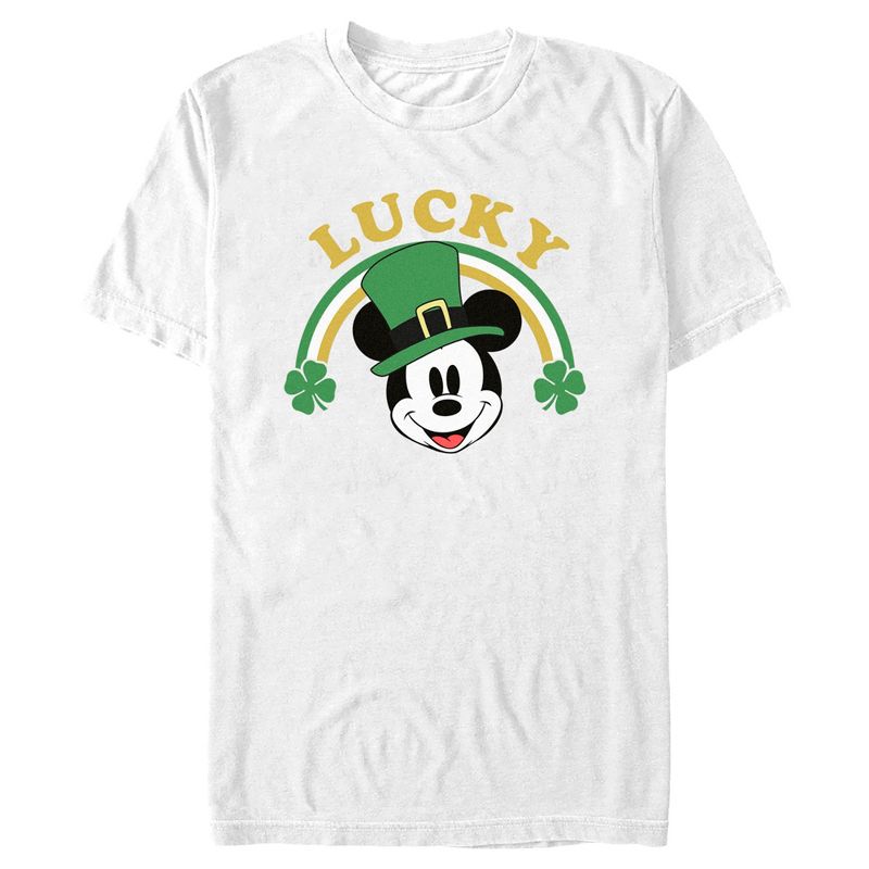 Men's Mickey & Friends Lucky Rainbow T-Shirt, 1 of 6