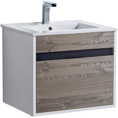 Fine Fixtures - Wall Mount Bathroom Vanity and Sink, Knob Free Design - Alpine Collection