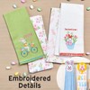 The Lakeside Collection Embroidered Kitchen Towels Bunny Peeps Set of 2 - 3 of 3