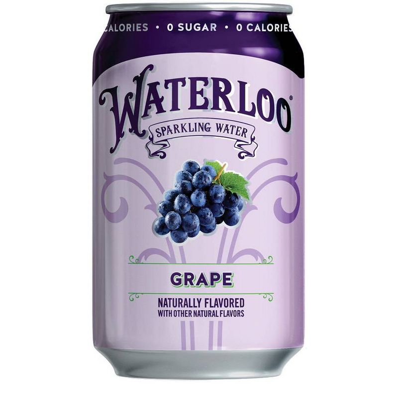 Waterloo Grape Sparkling Water - 8pk/12 fl oz Cans, 3 of 7