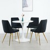 NicBex Set of 4 Dining Chair Upholstered Velvet Dining Room Furniture Side Chair with Metal Legs - 4 of 4