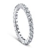 Pompeii3 1 Ct Diamond Eternity Ring 10k White Gold Womens Wedding Band - 3 of 4