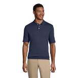 Lands' End School Uniform Men's Short Sleeve Banded Bottom Polo Shirt