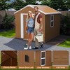 KWPZQEB Outdoor Storage Shed, Heavy-Duty Metal Storage Shed with Window & Lockable Door, Utility and Tool Storage for Garden, Patio, Backyard - 2 of 4