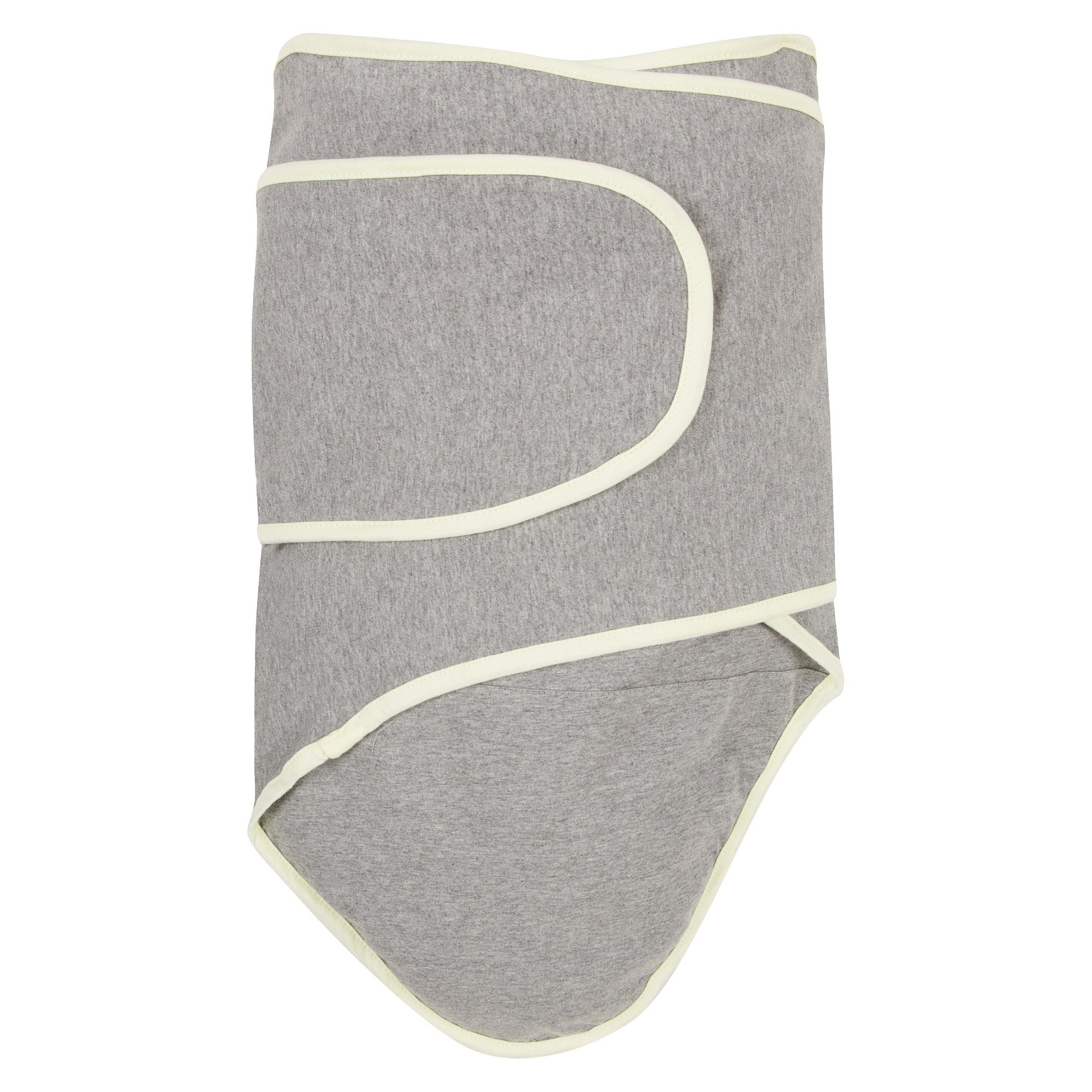 Miracle Blanket Solid Print with Trim Baby Swaddle - Cloud Gray/Pastel Yellow, Gray Yellow