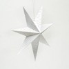 SEVOBAL Tree Ornaments Handmade Paper Star Decor, 46cm Festive Hanging Ornament for Christmas and Winter Celebrations, White, 19.1"*2"*19.1" - 3 of 4