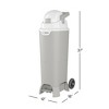 Foundations Pro Hands Free Tall Diaper Pail - Durable & Odorless Diaper Disposal, Holds up to 60 Newborn Diapers, Refill With Any Bags - Gray - 2 of 4