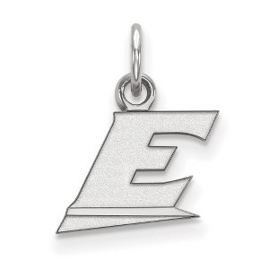 Black Bow Jewelry 10k White Gold Eastern Kentucky Colonels NCAA Extra Small Pendant - 1 of 3