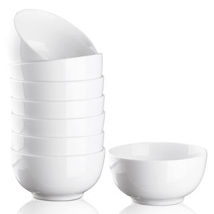 64 Ounce Porcelain Bowls Set 3 Pack Premium White Ceramic Bowls for Cereal, Soup, Salad, Pasta, Prep, Rice, Ice cream, Microwave & Dishwasher Safe - 1 of 4