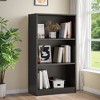 MAYEERTY 3-Shelf Adjustable Freestanding Wood Bookshelf - For Home Office (Cherry) - 3 of 4