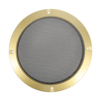 Unique Bargains Car Mesh Audio Speaker Subwoofer Grill Cover 6.5inch Gold Tone 1 PC