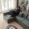 SKRAN 104" Modular L Shaped Sectional Sofa with Upholstered,Free Combination,Foam-Filled Compressed Sofa for Living Room,Bedroom,Corduroy - 4 of 4