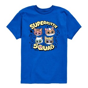 Boys' - Super Kitties - Doodle Short Sleeve Graphic T-Shirt - 1 of 4