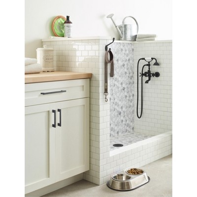 Matte Black Double Prong Metal Wall Hook