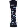 Memoi Men's Cool Sunglasses Bamboo Blend Novelty Crew Sock Black 10-13 - 2 of 4