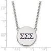 Black Bow Jewelry Sterling Silver Sigma Sigma Sigma Greek Life Necklace 18 Inch - 2 of 4