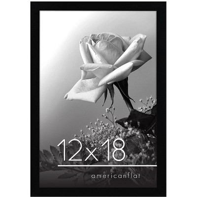 Americanflat 12x18 Poster Frame with Polished Plexiglass - Epic Collection - Gallery Wall Frames with Engineered Wood - Black